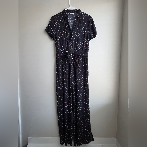 Women's Black Polka Dot Jumpsuit - Picture 2 of 10